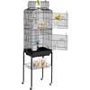 image:imageVEVOR 41inch Open Top Large Parrot Bird Cage Hanging Bird Cage for Parakeets Finches Canaries Lovebirds Cockatiels Budgies Small Quaker Conures Travel Pet Flight Birdcage with Swing and Perch180L x 140W x 595H