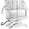 image:imageVEVOR 50 Pet Dog Bathing Station Electric Height Adjustment Professional Stainless Steel Dog Grooming Tub wSoap Box FaucetRich AccessoryBathtub for Multiple Pets Washing Sink for HomeRightRight Door
