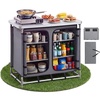 image:imageVEVOR Camping Storage Cabinet Outdoor Portable Aluminum Lightweight Table Quick Setup Compact Kitchen Cook Station with 6 Shelves and Carry Bag for Picnic BBQ Party Camping RV Traveling
