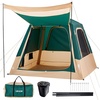 image:imageVEVOR Camping Tent 468 Person Automatic Inflatable Cabin Tent TPU Air Tube amp Large Mesh Windows Portable Easy Setup Waterproof Tent with Carry Bag for Family Outdoor Camping HikingGreen