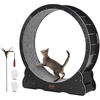 image:imageVEVOR Cat Exercise Wheel Large Cat Treadmill Wheel for Indoor Cats 358 inch Cat Running Wheel with Detachable Carpet and Cat Teaser for RunningWalkingTraining Suitable for Most CatsBlack433in