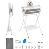 image:imageVEVOR Dog Bathtub Elevated Dog Bath Tub 2 in 1 Collapsible Pet Bathing Grooming Wash Station Portable Foldable SpaceSaving Builtin Drain Outlet with Drain Hose for Small Pet Cat Gray amp White  Stable amp Secure Support UserFriendly DesignGray  White