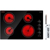 image:imageVEVOR Electric Ceramic Cooktop Builtin Electric Stove Top with Glass Panel Knob Control 11 Heat Levels for Diverse Cooking Requirements 30inch4burners220V30 IN4 BurnerKnob Control