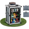 image:imageVEVOR Folding Camping Storage Cabinet Outdoor Portable Aluminum Lightweight Table Quick Setup Compact Kitchen Cook Station with 3 Shelves and Carry Bag for Picnic BBQ Camping RV Traveling