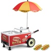 image:imageVEVOR Hot Dog Steamer Cart 1200W Electric Stainless Steel Hot Dog Steam Machine 86203F Temp Adjustable Portable Cart with EyeCatching Umbrella amp Wheels for Bakeries Food Stands Parties