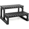 image:imageVEVOR Hot Tub Steps 2Step Spa Outdoor Stairs Heavy Duty 236 inch Wide PP AboveGroundInflatable Pool Ladder with 320 lbs Weight Capacity MultiUse for Porch Patio Deck Campers Black