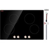 image:imageVEVOR Induction Cooktop 4 Burner 6600W Electric Countertop Burner Knob Control Builtin Stove Induction Cooktop with 12 Temperature Settings Glass Surface Auto ShutOff30in 4burnersknob control