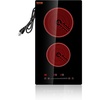 image:imageVEVOR LT477 Built in Electric Ceramic 232 x 205 inch Stove Top 240V Glass Radiant Cooktop with Touch Control Timer amp Child Lock 9 Power Levels for Simmer Steam Slow Cook Fry 24IN 4Burners12 IN2 BurnerTouch Control