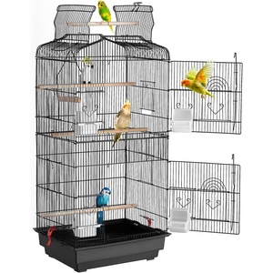 image:imageVEVOR 41inch Open Top Large Parrot Bird Cage Hanging Bird Cage for Parakeets Finches Canaries Lovebirds Cockatiels Budgies Small Quaker Conures Travel Pet Flight Birdcage with Swing and Perch180L x 140W x 364H