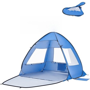 image:imageVEVOR Beach Tent Sun Shelter for 2 Person UPF 50 Protection Portable Sun Shade Canopy with Carrying Bag amp Sand Pockets Lightweight and Easy Setup Beach Umbrella for Camping Fishing Outdoor Picnic