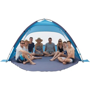 image:imageVEVOR Beach Tent Sun Shelter for 4 Person UPF 50 Protection Portable Sun Shade Canopy with Carrying Bag amp Sand Pockets Lightweight and Easy Setup Beach Umbrella for Camping Fishing Outdoor Picnic8 Person