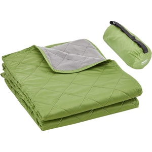 image:imageVEVOR Camping Blanket Large Warm Stadium Blanket Waterproof amp Windproof 330GSM Polyester Fleece Flame Retardant Great for Outdoors Picnics Hiking Sports Events Travel 82 x 55 BicolorBicolor