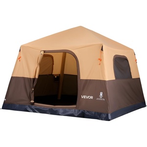 image:imageVEVOR Camping Tent 468 Person Automatic Inflatable Cabin Tent TPU Air Tube amp Large Mesh Windows Portable Easy Setup Waterproof Tent with Carry Bag for Family Outdoor Camping HikingBeige