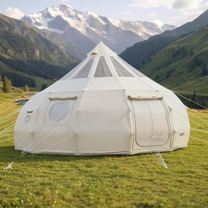image:imageVEVOR Canvas Bell Tent 4 Seasons Yurt Tent for Camping with Stove Jack Waterproof Breathable with Zipped Detachable Floor Family Camping Glamping Outdoor Hunting PartyBeige