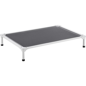 image:imageVEVOR Chew Proof Elevated Dog Bed Portable Raised Dog Cot with Aluminum Tube Metal Frame and Breathable Textilene Mesh Indoor amp Outdoor Pet Cooling Raised Hammock Bed L GrayL