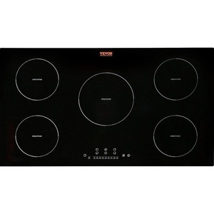 image:imageVEVOR Electric Cooktop 4 Burners 30 Induction Stove Top Builtin Magnetic Cooktop 7500W 9 Heating Level Multifunctional Burner LED Touch Screen wChild Lock amp OverTemperature Protection36in 5 Burners220V
