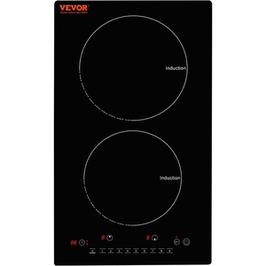 image:imageVEVOR Electric Cooktop 4 Burners 30 Induction Stove Top Builtin Magnetic Cooktop 7500W 9 Heating Level Multifunctional Burner LED Touch Screen wChild Lock amp OverTemperature Protection12inch 2 Burners110V