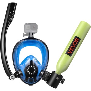 image:imageVEVOR Mini Scuba Tank with SubMask 05L Portable Small Diving Tank for Underwater Breathing Reusable Lung Diving Cylinder up to 10 Minutes Dive Time Emergency Rescue Pony Bottle for Snorkeling
