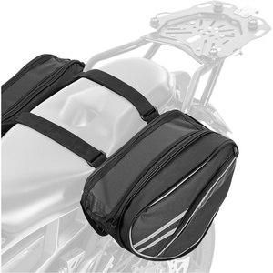 image:imageVEVOR Motorcycle Tail Bag 10L Waterproof Rear Seat Bag with Rain Cover Durable Oxford Fabric Luggage for Outdoor Sports amp Motorbike Detachable Shoulder Strap for SaddlebagTouringRiding BlackSaddle Bag  Upgraded Doublesided Fabric  30L