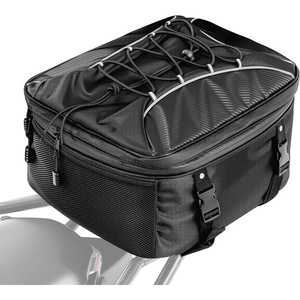 image:imageVEVOR Motorcycle Tail Bag 10L Waterproof Rear Seat Bag with Rain Cover Durable Oxford Fabric Luggage for Outdoor Sports amp Motorbike Detachable Shoulder Strap for SaddlebagTouringRiding BlackTail Bag  Fabric  2234L
