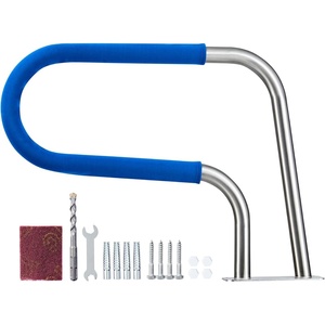 image:imageVEVOR Pool Rail 48 x 32 inch Pool Handrail 220 lbs Load Capacity Heavy Duty Stainless Steel Swimming Handrail Seamless Welding Recessed or Base Mount for Poolside Water Parks Spa Centers31x22 Inch