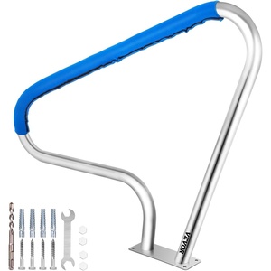 image:imageVEVOR Pool Rail 48 x 32 inch Pool Handrail 220 lbs Load Capacity Heavy Duty Stainless Steel Swimming Handrail Seamless Welding Recessed or Base Mount for Poolside Water Parks Spa Centers48x36 Inch