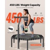 image:imageVEVOR 545 Inch Mini Trampoline 450 lbs Max Load Fitness Rebounder Stable amp Quiet Small Trampoline with 3 Levels Height Adjustable amp Foam Handle Exercise Rebounder for Adults IndoorGarden Workout