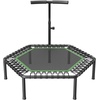 image:imageVEVOR 545 Inch Mini Trampoline 450 lbs Max Load Fitness Rebounder Stable amp Quiet Small Trampoline with 3 Levels Height Adjustable amp Foam Handle Exercise Rebounder for Adults IndoorGarden Workout