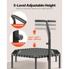 image:imageVEVOR 545 Inch Mini Trampoline 450 lbs Max Load Fitness Rebounder Stable amp Quiet Small Trampoline with 3 Levels Height Adjustable amp Foam Handle Exercise Rebounder for Adults IndoorGarden Workout