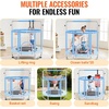 image:imageVEVOR 5FT Trampoline 505556  35 for IndoorOutdoor use for Toddlers Foldable Mini Baby with Foam Handle Recreational Birthday GiftBlue