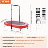 image:imageVEVOR 5FT Trampoline 505556  35 for IndoorOutdoor use for Toddlers Foldable Mini Baby with Foam Handle Recreational Birthday GiftRed