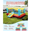 image:imageVEVOR Inflatable Bounce House 147 x 138 x 68 ft Jumping Bouncy Castle Inflatable Jumper for Kids with Slide Basketball Hoop Target Game amp Jumping Area Jumpings House Holds 34 Kids Ages 38Light Blue
