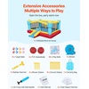 image:imageVEVOR Inflatable Bounce House 147 x 138 x 68 ft Jumping Bouncy Castle Inflatable Jumper for Kids with Slide Basketball Hoop Target Game amp Jumping Area Jumpings House Holds 34 Kids Ages 38Light Blue