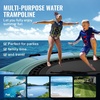 image:imageVEVOR Inflatable Water Bouncer 10ft Recreational Water Trampoline Portable Bounce Swim Platform with 3Step Ladder amp Electric Air Pump Lake Water Sports Kids Adults Floating Rebounder for Pool