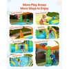 image:imageVEVOR Inflatable Water Slide Bounce House with Blower Compact 5in1 Kids Bouncy Castle with Slide Splash Pool Climbing Wall Basketball Hoop amp Bounce Area for KidsCastle Theme