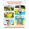 image:imageVEVOR Inflatable Water Slide Bounce House with Blower Compact 5in1 Kids Bouncy Castle with Slide Splash Pool Climbing Wall Basketball Hoop amp Bounce Area for KidsCrocodile Theme