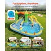 image:imageVEVOR Inflatable Water Slide Bounce House with Blower Compact 5in1 Kids Bouncy Castle with Slide Splash Pool Climbing Wall Basketball Hoop amp Bounce Area for KidsCastle Theme
