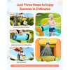 image:imageVEVOR Inflatable Water Slide Bounce House with Blower Compact 5in1 Kids Bouncy Castle with Slide Splash Pool Climbing Wall Basketball Hoop amp Bounce Area for KidsDouble Climbing Waterfall
