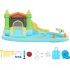 image:imageVEVOR Inflatable Water Slide Bounce House with Blower Compact 5in1 Kids Bouncy Castle with Slide Splash Pool Climbing Wall Basketball Hoop amp Bounce Area for KidsCastle Theme