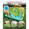 image:imageVEVOR Inflatable Water Slide Bounce House with Blower Compact 5in1 Kids Bouncy Castle with Slide Splash Pool Climbing Wall Basketball Hoop amp Bounce Area for KidsDouble Climbing Waterfall
