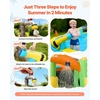 image:imageVEVOR Inflatable Water Slide Bounce House with Blower Compact 5in1 Kids Bouncy Castle with Slide Splash Pool Climbing Wall Basketball Hoop amp Bounce Area for KidsCastle Theme