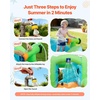 image:imageVEVOR Inflatable Water Slide Bounce House with Blower Compact 5in1 Kids Bouncy Castle with Slide Splash Pool Climbing Wall Basketball Hoop amp Bounce Area for KidsToy Park