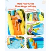 image:imageVEVOR Inflatable Water Slide Bounce House with Blower Compact 5in1 Kids Bouncy Castle with Slide Splash Pool Climbing Wall Basketball Hoop amp Bounce Area for KidsCrocodile Theme