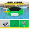 image:imageVEVOR Inflatable Water Trampoline 10ft Recreational Water Bouncer with Escalator Round Inflatable Water Trampoline in Green and White Floating Trampoline for Lakes Pools Calm Sea