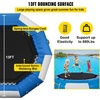 image:imageVEVOR Inflatable Water Trampoline 13ft Recreational Water Bouncer with Escalator Round Inflatable Water Trampoline in Blue and White Floating Trampoline for Lakes Pools Calm Sea