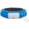 image:imageVEVOR Inflatable Water Trampoline 13ft Recreational Water Bouncer with Escalator Round Inflatable Water Trampoline in Blue and White Floating Trampoline for Lakes Pools Calm Sea