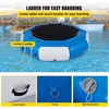 image:imageVEVOR Inflatable Water Trampoline 13ft Recreational Water Bouncer with Escalator Round Inflatable Water Trampoline in Blue and White Floating Trampoline for Lakes Pools Calm Sea