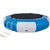 image:imageVEVOR Inflatable Water Trampoline 13ft Recreational Water Bouncer with Escalator Round Inflatable Water Trampoline in Blue and White Floating Trampoline for Lakes Pools Calm Sea