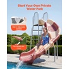 image:imageVEVOR Water Slide 55ft Outdoor Pool Wave Slidefor Kids Free Standing Waterslide with 65ft Ground Tarp Built in Adjustable Sprinkler Metal Plastic Playground Equipment Platform for Backyard Fun10 Ft Curved Slide