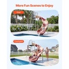 image:imageVEVOR Water Slide 55ft Outdoor Pool Wave Slidefor Kids Free Standing Waterslide with 65ft Ground Tarp Built in Adjustable Sprinkler Metal Plastic Playground Equipment Platform for Backyard Fun10 Ft Curved Slide